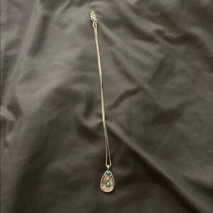 Elegant Silver Teardrop Pendant Necklace